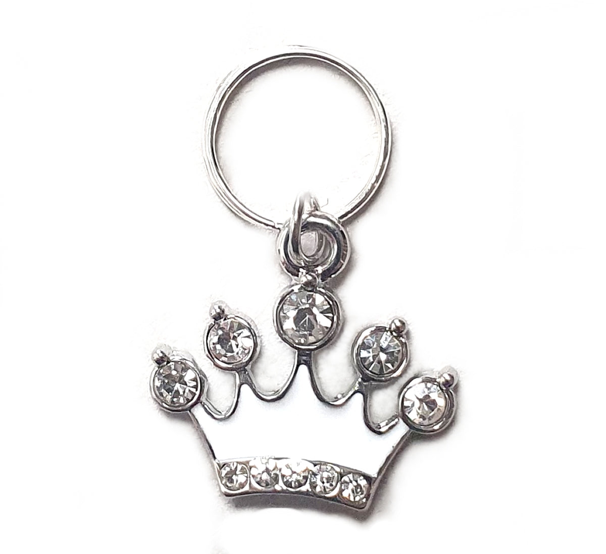 White Crown Small Pet Collar Charm-0