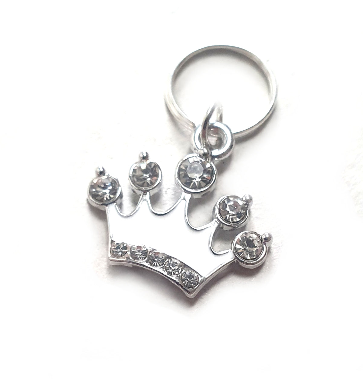 White Crown Small Pet Collar Charm-1