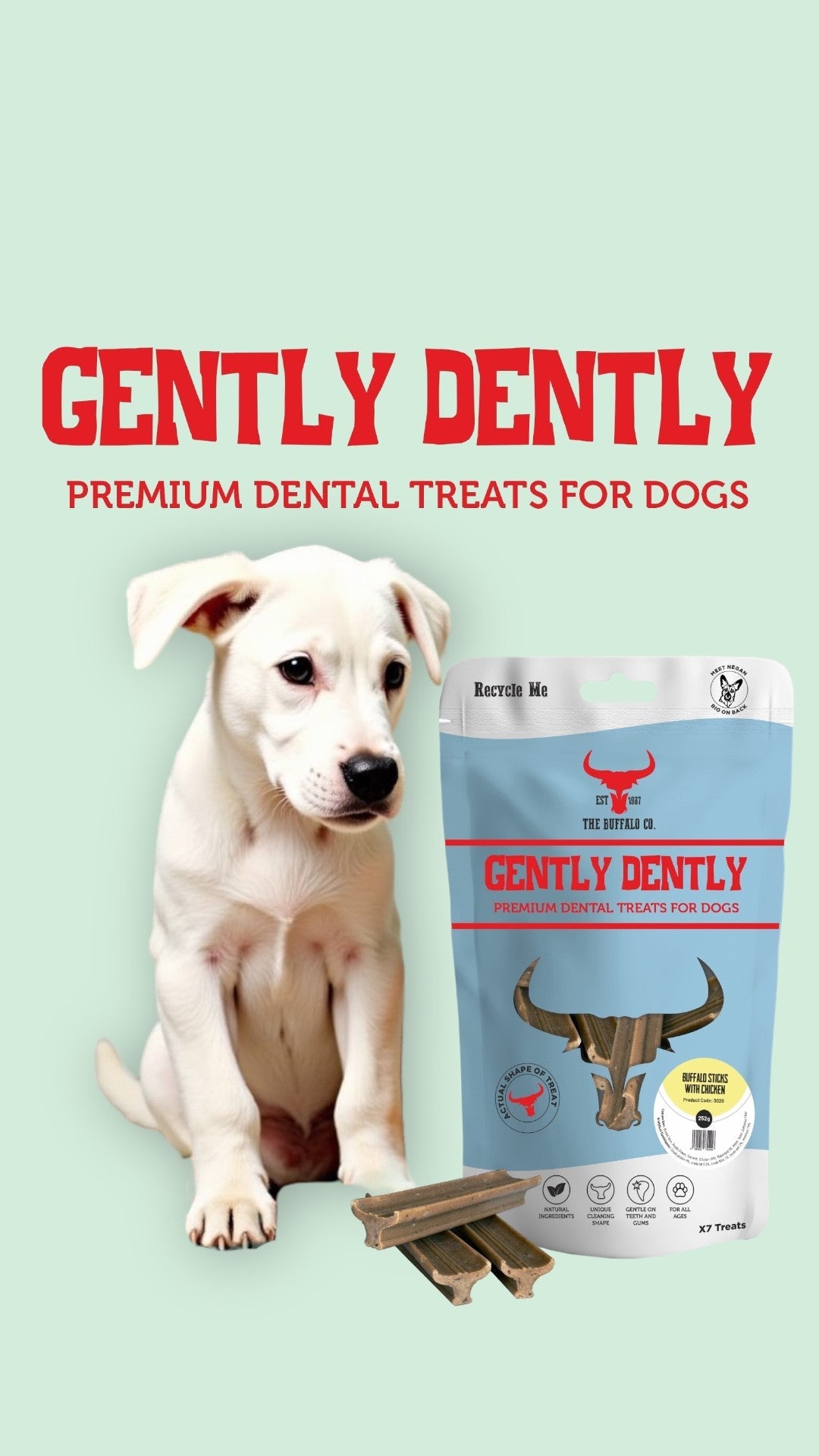 Gently Dently- Chicken Dental Treats for Dogs-1