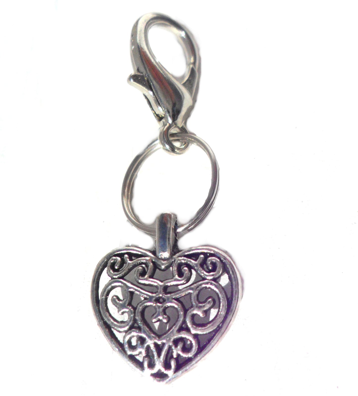 Filigree Heart Pet Charm-0