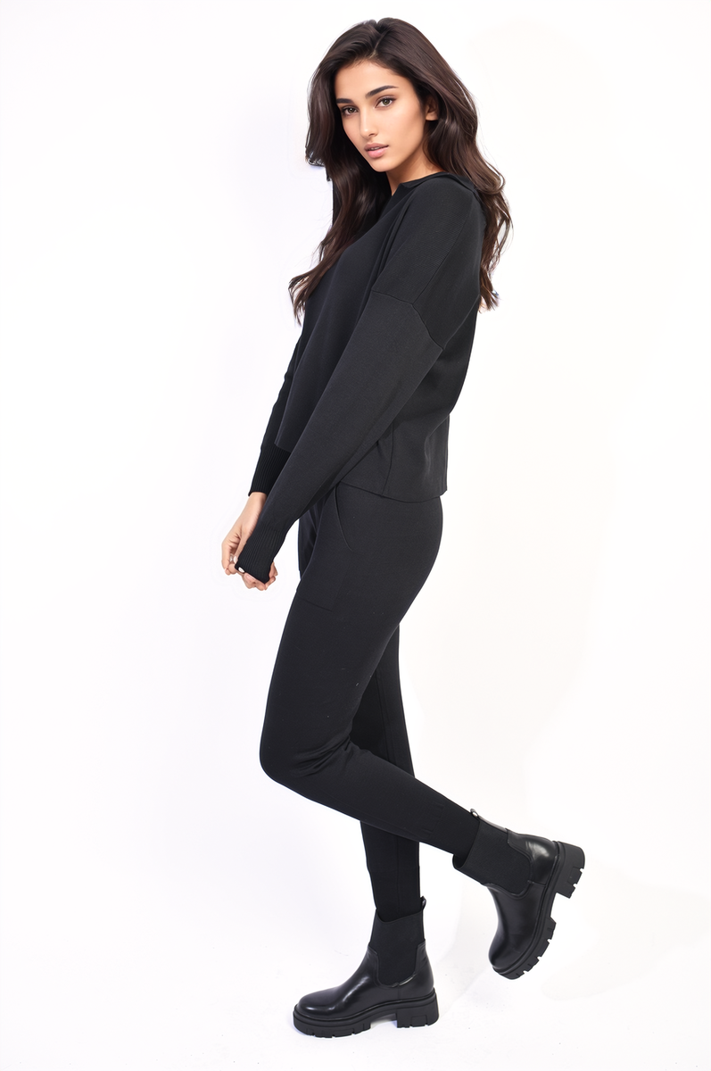 Long Sleeve Top and Drawstring Pocket Leggings Co-ord Set-1