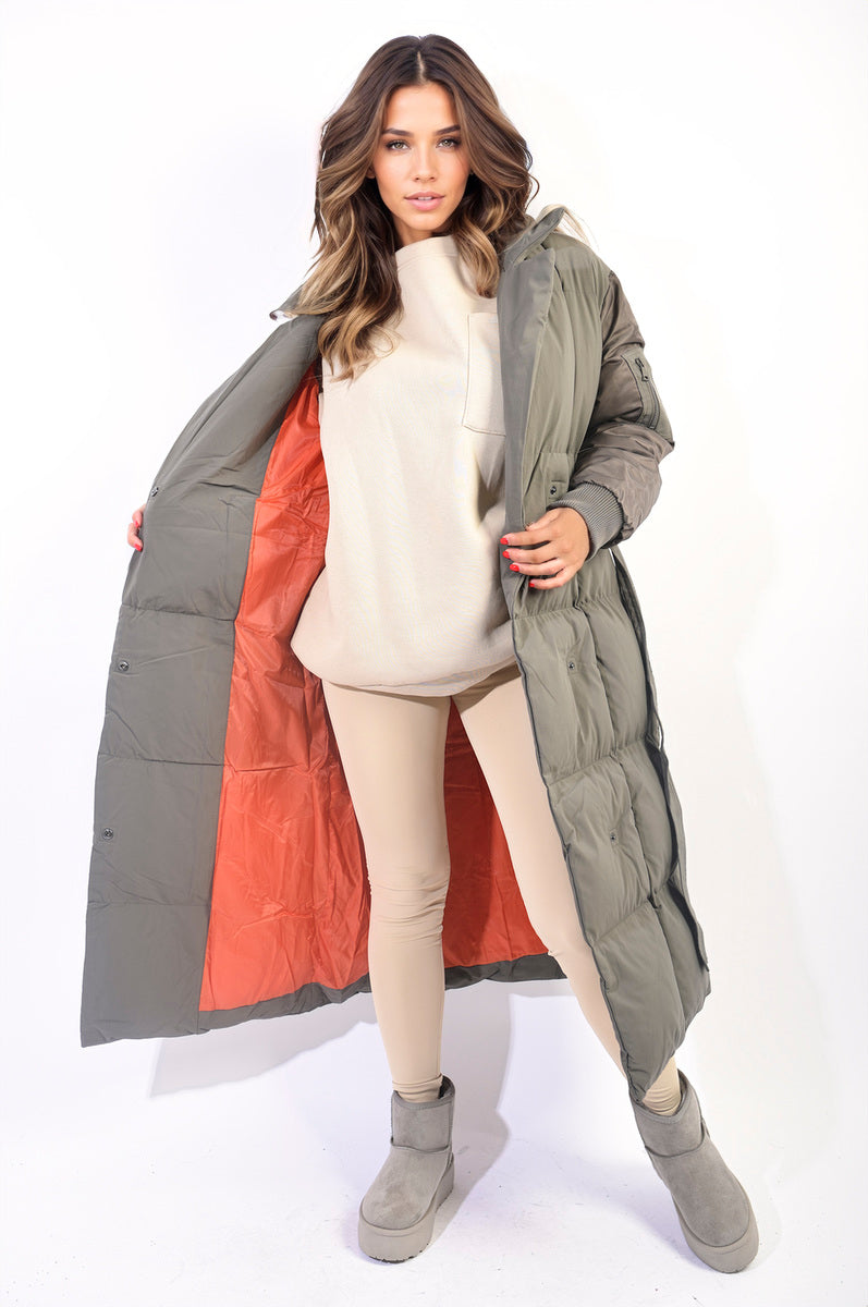 Long Belted Puffer Coat-6