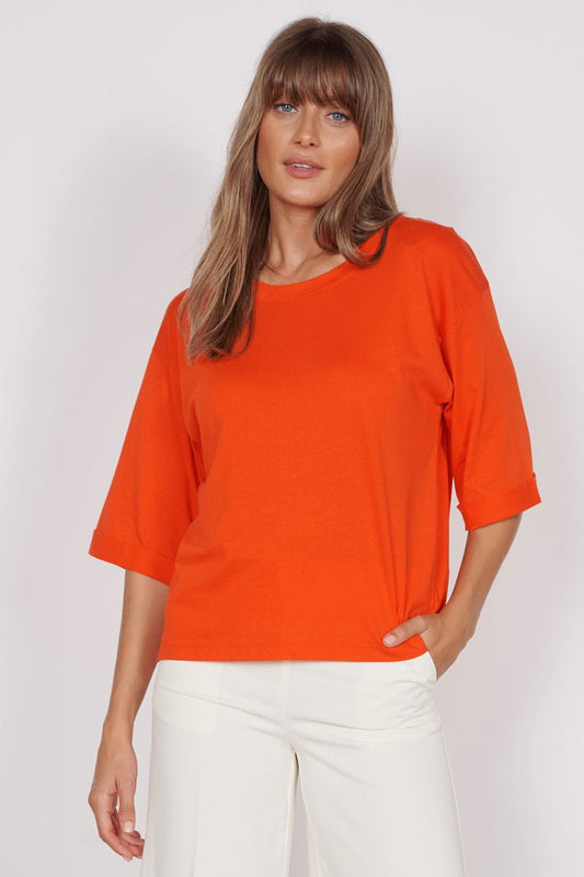 Gabi Red Classic Oversized T-Shirt-0