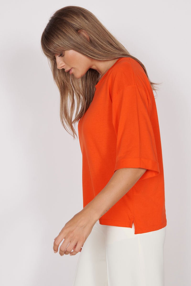 Gabi Red Classic Oversized T-Shirt-1