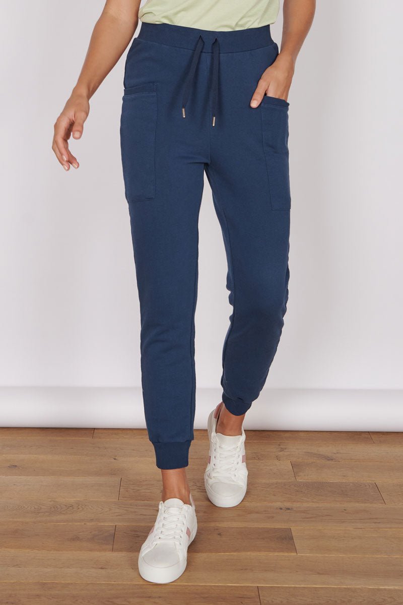 OIivia Navy Loungewear Cuffed Hem Joggers-1