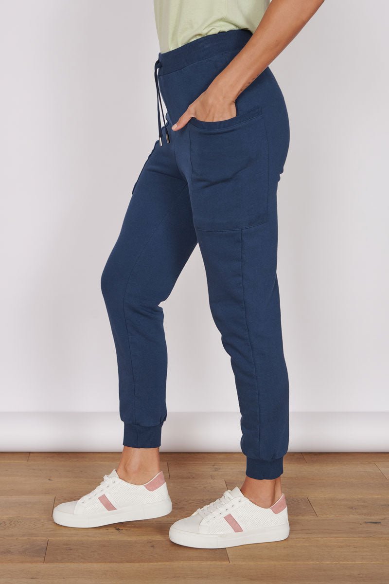 OIivia Navy Loungewear Cuffed Hem Joggers-2